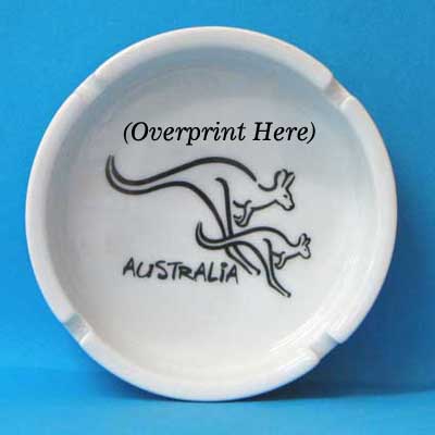 Ashtray Brushart Kangaroo White